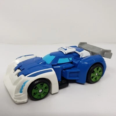 Transformers Rescue Bots Figure Blue & White Race Car   - Image 1 of 4