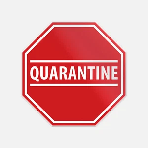 Quarantäne Warnung Vinyl Aufkleber Sticker - Bild 1 von 1