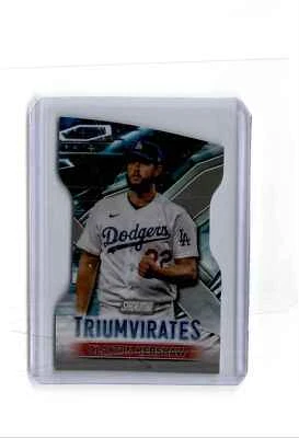2023 Stadium Club Triumvirates Clayton Kershaw Los Angeles Dodgers #T-24 - Image 1 of 2