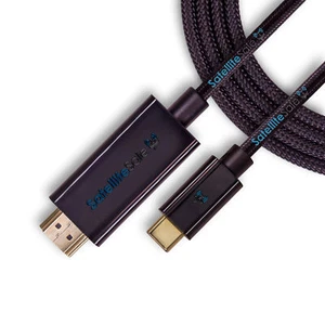SatelliteSale USB Type C to HDMI Cable Adapter 4K/30Hz Black Cord - Picture 1 of 6