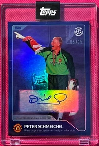 Topps UEFA 30 Seasons, Peter Schmeichel (021 Purple) Autograph Card #05/25 - Picture 1 of 2
