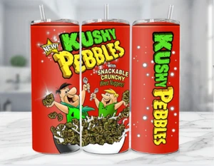 Vaso MARIJUANA de acero inoxidable para cereales de 20 oz 420 cabezas de malezas - guijarros cómodos - Imagen 1 de 3