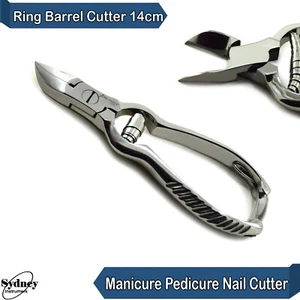 Heavy Duty Finger Nail Ring Barrel Cutter Manicure Pedicure Spring Action Nipper - Picture 1 of 3