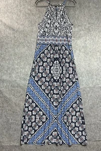 London Times Kleid Damen mittelblau ärmellos Maxi Boho Küste Strand Kreuzfahrt - Bild 1 von 12