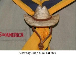 Hand Carved Cowboy Hat Neckerchief Slide - Picture 1 of 1