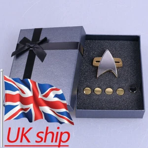 ST Badge Voyager Communicator Pin Rank Pips Pin A Set of 6 Brooch Alloy - Picture 1 of 10