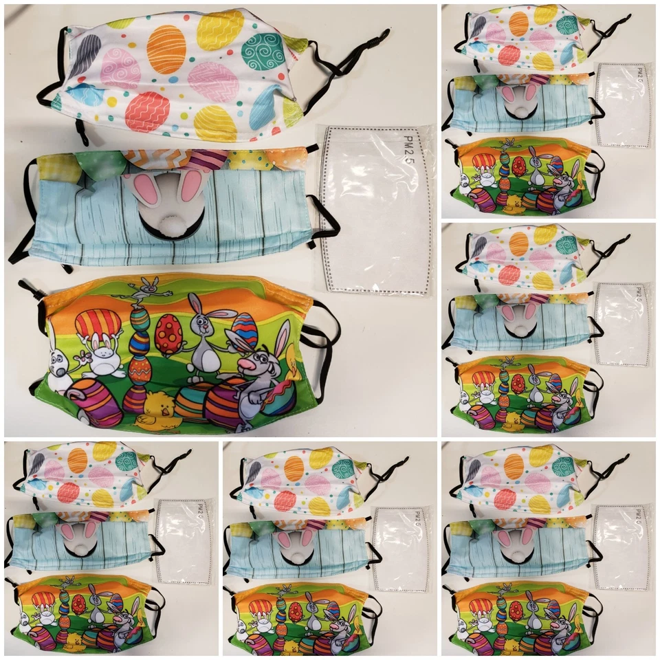 Cartoon/Anime Characters Of  Rabbits Cloth (3) Masks/With Filter Brand New  - Image 1 of 4