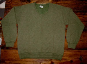 Vintage 60s 70s Tultex Creslan and Rayon Large Olive Green Mens VNeck Sweater - Picture 1 of 9