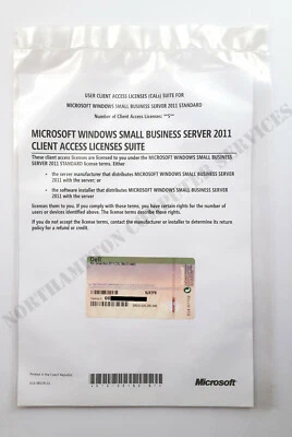 Windows Small Business Server 2011 DELL 5 User CALS Standard SBS 0JX7F6 incl VAT - Image 1 of 2