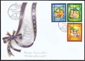 LATVIA FDC 2007, CHRISTMAS, Children - Picture 1 of 1