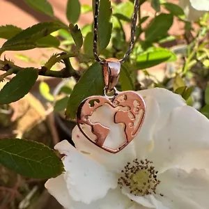 Colgante de oro rosa de 18 quilates sobre plata de ley 925 - 1,46 g certificado encanto regalo - Imagen 1 de 8