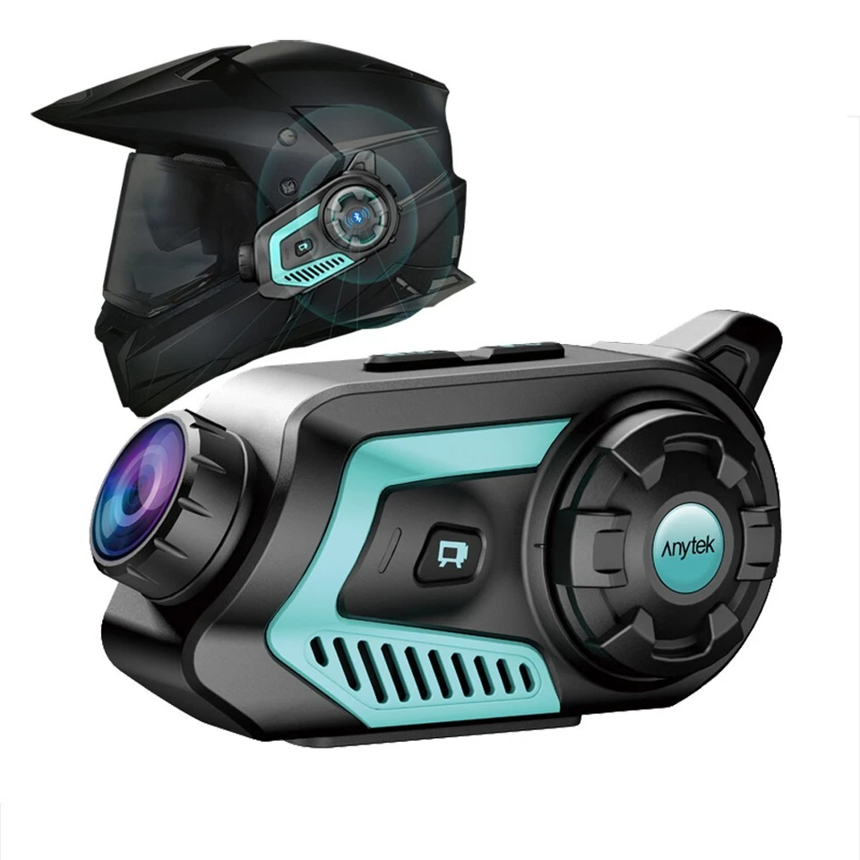 2K WIFI Motorcycle Helmet Bluetooth Intercom Dashcam Corder Waterproof Sports DV - Image 1 of 4