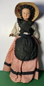 Vintage French Celluloid, Straw And Wood Doll  - Picture 1 of 18