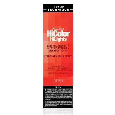 L'Oreal Excellence HiColor HiLights for Dark Hair 1.2 oz COPPER - Image 1 of 4