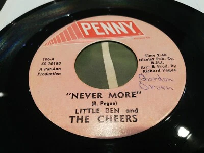 Little Ben And The Cheers Never More SINGLE SIDED US 7" Northern Soul EX BoxG - Image 1 of 4