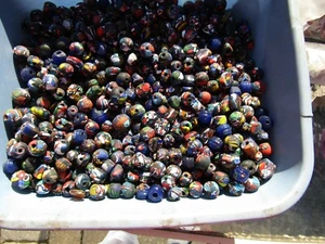 Sweet Lot fancy glass beads from India 2-1/2 pounds!!NICE!!!!! - Picture 1 of 10