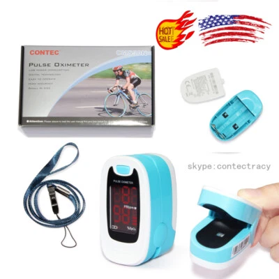 Oxímetro de pulso de punta de dedo SpO2 monitor de ritmo cardíaco medidor de oxígeno en sangre sensor LED Foto 1 de 4