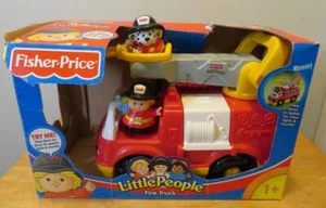 Little People FIRE TRUCK Lights Sound Toy Fisher Price 77987 Original Box Dog - Picture 1 of 12