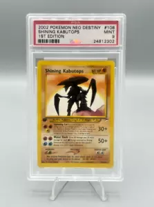 Pokemon 1st Edition HOLO SHINING KABUTOPS 2002 Neo Destiny PSA 9 MINT - Picture 1 of 2