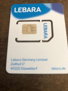 Niemiecka karta SIM Lebara z kredytem 5,00 EURO na sprzedaż - Zdjęcie 1 z 1