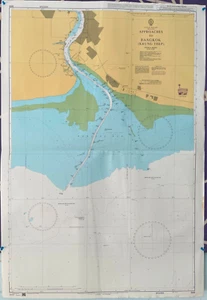 Admiralty 999 APPROACHES TO BANGKOK (KRUNG THEP) GULF OF THAILAND WALL Map Chart - Picture 1 of 8
