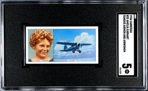 1936 CARRERAS LTD. FAMOUS AIRMEN & AIRWOMEN CARD #25 AMELIA EARHART SGC 5 - Picture 1 of 2