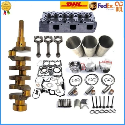 D902 Overhaul Rebuild Kit-Piston/Crankshaft/Cylinder Head for Kubota RTV900 BX25 - Image 1 of 4