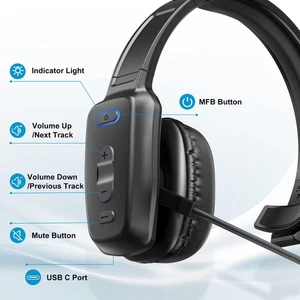 Trucker Bluetooth 5.2 Headset mit Noise Cancelling Hörmuschel - Bild 1 von 7