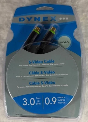 Sellado - Cable Dynex S-Video DX-AV030 3,0 pies 0,9 metros - Nuevo Foto 1 de 4