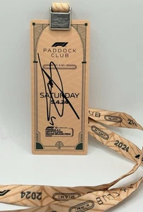 F1 LANDO NORRIS SIGNED PADDOCK PASS SATURDAY MIAMI GP  2024 LANDO'S FIRST WIN - Picture 1 of 4