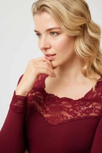 Chaleco Térmico Ysabel Mora Top Manga Larga con Ribete de Encaje - Imagen 1 de 23