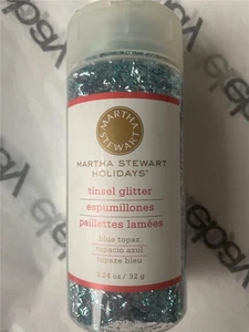 Neu Vintage Martha Stewart Blautopas Lametta Glitzer 3,24 Unzen kostenloser Versand USA - Bild 1 von 3