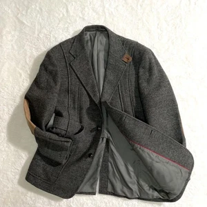Harris Tweed J.Press Jacket Elbow Patch Men's #EI AAA - Picture 1 of 13