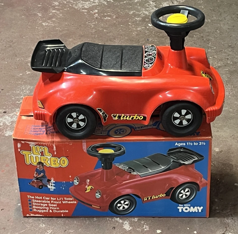 DE COLECCIÓN TOMY #6022 "LiL' TURBO" PORSCHE CHILD'S RIDE ON TOY con CAJA ORIGINAL Foto 1 de 4