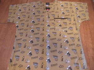 Scrub Dudz Top Purdue College University Size M Medical Uniform Free US Shipping - Picture 1 of 8