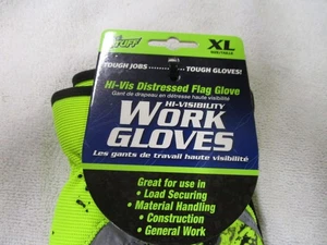 NEW Truck Stuff Hi-Visibility Distressed Flag Work Gloves SIZE EXTRA LARGE - Picture 1 of 2