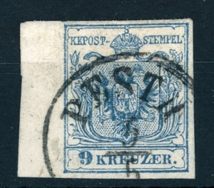 1850 Austria Hugnary 9 kr Typ III PESTH postmark with 0,6 mm sheet margin - Bild 1 von 2