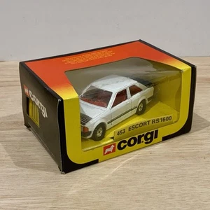 Corgi RS1600 Ford Escort (453) Mk III ~ White ~ Boxed ~ Vintage - Picture 1 of 16