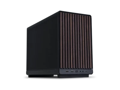 LIAN LI A3- mATX-WD Black Wood front panel  SPCC M-ATX / ITX Computer Case - Image 1 of 4