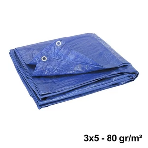 Wasserdichte Ösenplane mt 3x5 blau 80 gr/m² - Pool und... - Bild 1 von 1