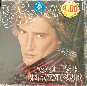 Rod Stewart Foolish Behaviour LP Ex/Ex Vinyl PASSION Shrink Wrap Hype Sticker - Picture 1 of 16