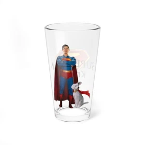 Superman & Krypto 2025 Mixing Glass, 16oz, Classic Movie Fan Gift, Drinkware - Picture 1 of 7