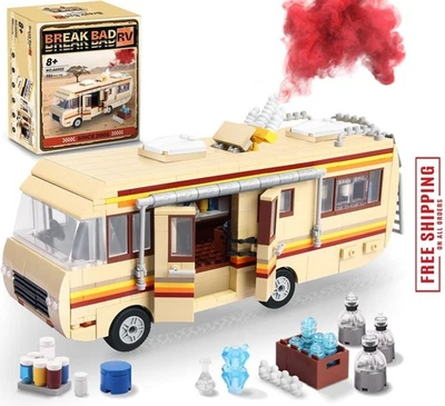 Building Block Set Breaking Bad RV Camper Van Heisenberg DIY Model Set 986 Piece - Image 1 of 4