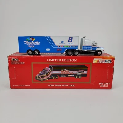 Raybestos #8 Ford Aeromax Team Transporter 1/64 Die Cast Coin Bank 1993 NASCAR - Imagem 1 de 4