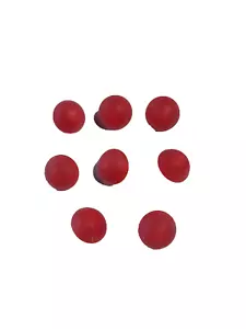 8 Small Red Buttons 14mm Round Shank Back - Sewing Art Craft Crafting - Picture 1 of 4