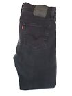 Levi's 511 Slim Straight Fit Black Denim Mens Jeans 34x30