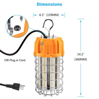 ETL 60W 80W 100W 125W 150W LED temporary work light portable US plug cord 5000K - Image 1 of 4