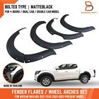 Matteblack Bolted Fender Flare Arch for Nissan Navara Np300 D23 21-23 DUAL CAB