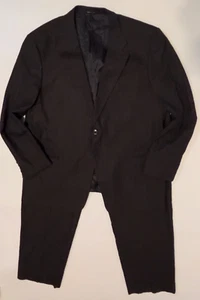 ARMANI COLLEZIONI Black Pinstripe Suit Regular Fit 48 - Picture 1 of 14