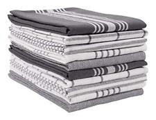 Kitchen Dish Towel Set of 10 Soft and Absorbent Charcoal 18x28 Inch Tea Towels